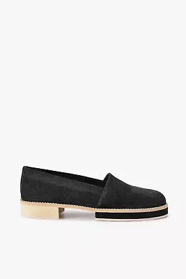 KUWAII Hollie Espadrille In Black Pony New Size 37 Or AUS 7 • $230