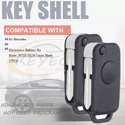 $11.43 • Buy 2*for Mercedes Benz ML430 E500 SL320 SL500 S320 S500 W124 Remote Key Shell Case
