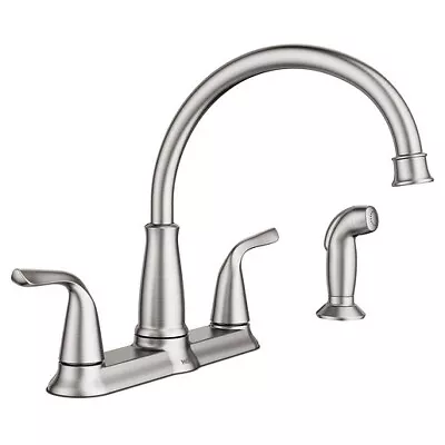 Moen Brecklyn 87102SRS 2-Handle Standard Kitchen Faucet - Stainless **NEW** • $74.95