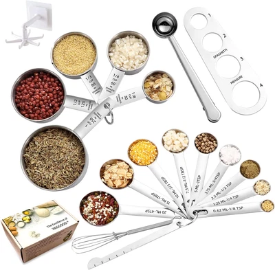 £17.74 • Buy Measuring Spoons And Measuring Cups Set Of 19 Pieces, TBSP Measuring Spoons Set 