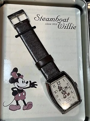 Disney Mickey Mouse Steamboat Willie Wrist Watch 2004 *New In Tin Box** • $24.99