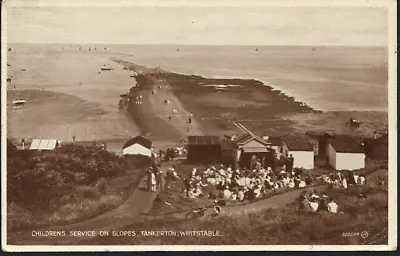 Whitstable Kent - Childrens Service Slopes Tankerton - RP Local Pmk 1934 • £4.50