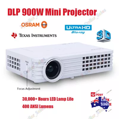 7000 Lumens DLP 3D Android Projector WIFI Miracast 1080P Home Cinema Multimedia • $499.99