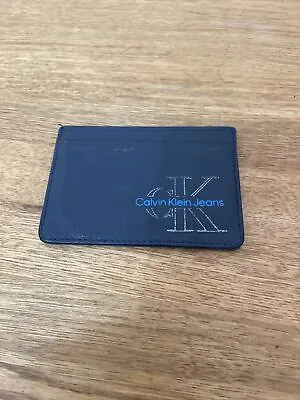 Calvin Klein Jeans Men's Blue Leather Card Holder • £6.99