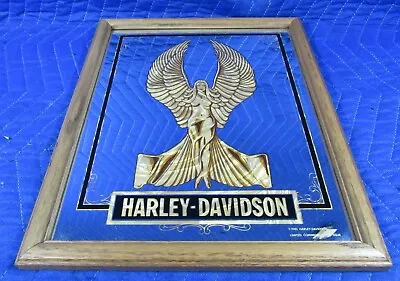 1983 Harley Dealer Commemorative Winged Angel Lady Mirror Sign Fx Fl Shovelhead • $250