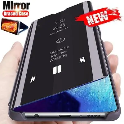 For IPhone 15 14 13 12 Pro Max 11 XS 8 Smart Leather Flip View Mirror Case Cover • £3.99