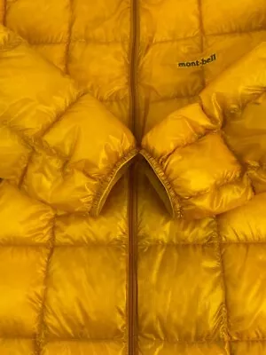 Montbell Superior Down Jacket Size XL Yellow Men's Lightweight With Storage Bag • $182