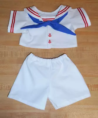 BOYS SAILOR SUIT WHITE WITH RED TRIM+BLUE TIE For 15-16  CPK Cabbage Patch Kids  • $22.99