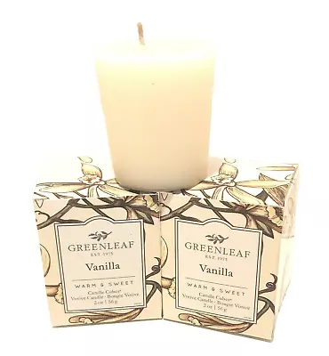 Greenleaf Vanilla Scented Votives Lot 2 Candle Cube New • $9.75