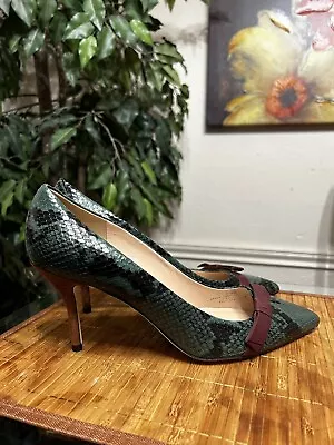 J Crew Colette Pumps Embossed Snakeskin Leather • $99