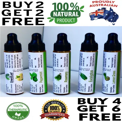 $10 • Buy 10ml Essential Oil 100% Pure & Natural Aromatherapy THERAPEUTIC GRADE For Diffu