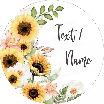 Sunflower Flower Cake Topper Party Deco Edible Birthday Custom Personalised • £5.49