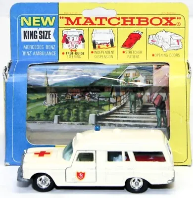 Matchbox Lesney 1967 KING SIZE K6 MERCEDES BENZ  BINZ  Ambulance • $25