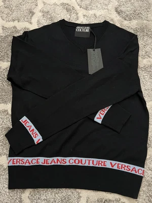 $140 • Buy Men’s Versace Jeans Couture V Neck Sweater XL