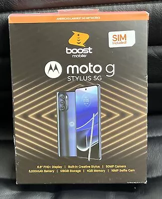 Motorola Moto G Stylus 5G MOT 128GB Boost Mobile Prepaid Smartphone • $134.97