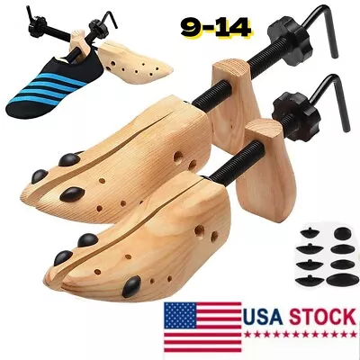 2-Way Adjustable Wooden Shoe Stretcher Expander Men Women Boot Shoes Size US9-14 • $14.93