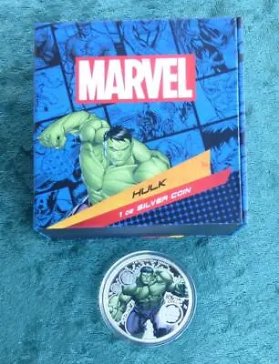 2023 Marvel's Incredible Hulk 1oz .999 Fine Silver Niue $2 Coin Colorized Box • $109.46