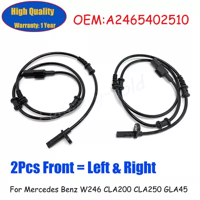 2Pcs ABS Wheel Speed Sensor Front L&R For Mercedes Benz A Class GLA A2465402510 • $16.08