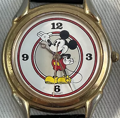 Rare Disney Store MICKEY MOUSE Watch / Rare Design In Collector Tin GC • $15.64