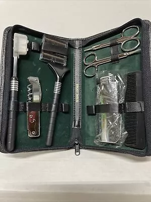 Men's Manicure Travel Kit  Set Leather Black Leather. See Pictuees • $9