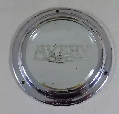 £15 • Buy Vintage Avery Scales 'avery' Logo Mirror Plaque With Chrome Mounting Ring