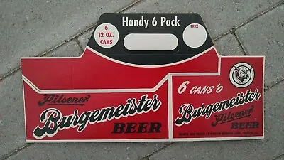 Vintage Pilsener Burgemeister Beer Can Cardboard Carrier NOS Warsaw Brewing Co • $19.99