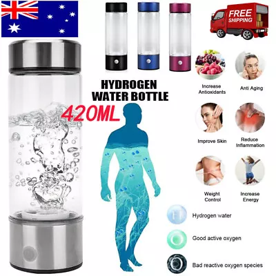 420ML Hydrogen Water Bottle Generator Hydrogen Water Ionizer Water Bottle Mug • $59.99