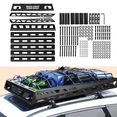 57 X43'' Aluminum Universal Black Roof Rack Cargo Basket Car Top Luggage Carrier • $139.99