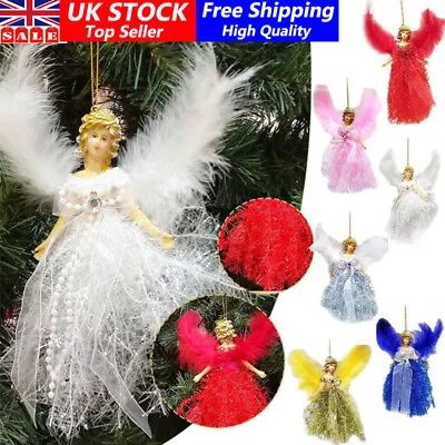 Christmas Tree Topper Angel Fairy PendantFestive Xmas Tree Top Ornament Decor UK • £7.89