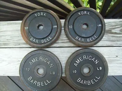  Vtg YORK BARBELL & AMERICAN 10s Bodybuilding Strongman HOMEGYM MUSCLE Fitness  • $100
