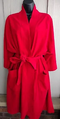 Vtg MUNSINGWEAR Lipstick Red Unisex S-XL Knee Length Robe Smoking Jacket • $24.95