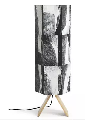 Habitat Whiteleaf Printed Column Floor Lamp - Black & White ( Box Is Damaged) • £69