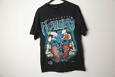Rare Vintage 90s USA Made Charlotte Hornets NBA Magic Johnson T’s T-shirt - Larg • $145