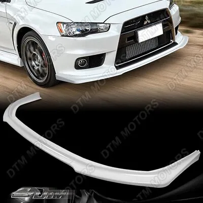 For 08-15 Mits.EVO X 10 Evolution R-Style Painted White Front Bumper Lip Spoiler • $99.99