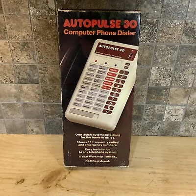 Vintage 80’s AUTOPULSE 30 Computer Phone Dialer Untested Nice Prop • $19.99