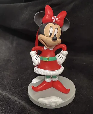 Disney Minnie Mouse Holiday Christmas Ornament Mrs Claus Santa Red And White • $4.13