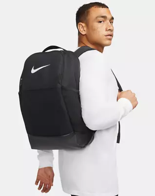 Nike Brasilia 9.5 Training Black Mens Backpack Medium Size 24 Litre Gym School  • $66.49