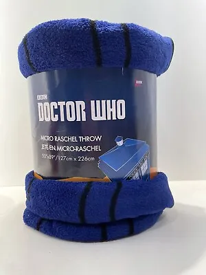 $49.94 • Buy Dr. Doctor Who Classic Tardis Micro Raschel Throw 50” X 89” Large BBC Blanket