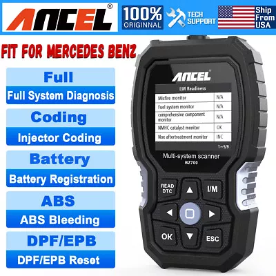 ANCEL BZ700 Fit For Mercedes Benz OBD2 Scanner ABS SRS All System Code Reader • $89