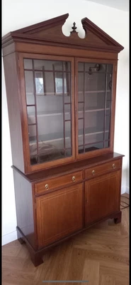 £9.99 • Buy Mahogany Glass Display Unit Cabinet