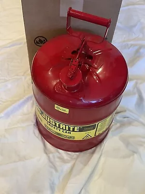 Justrite 7150100 Type I Red Safety Gas Can 5 Gallon 19 Litres • $45