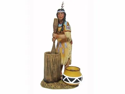 Team Miniatures American Indians Ida6013 Squaw Mashing Corn With Mallet Mib • $47.90