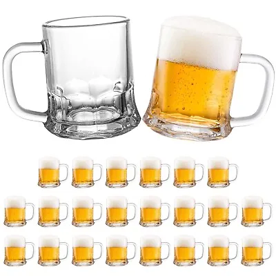  Mini Beer Mug Set Of 24 Shotes 1 Oz Steins Beer Mason Clear Glass 24 Pack-1oz • $39.99