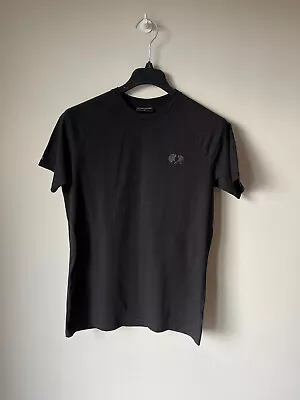 IGOR & JAMES TEE T-SHIRT Black Short Sleeve Mens LARGE Slim Fit • £8.46