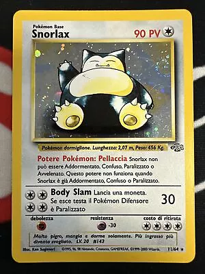 Pokémon - Jungle - Snorlax 11/64 Holo Italian • $30