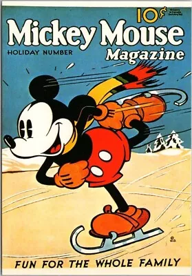 Modern 4x6 MICKEY MOUSE MAGAZINE Postcard Mickey Ice Skating #WDC-25 Unused • $5.02