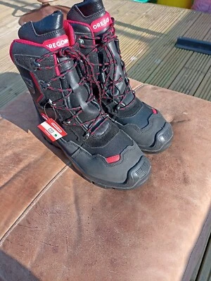 £79.99 • Buy Oregon 295449 Yukon Leather Chainsaw Boots Class 1 (20 M/s)        UK8 EU42 NEW.
