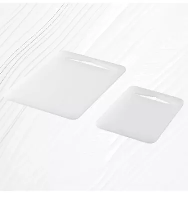 Ikea LEGITIM Kitchen Chopping Board Set Of 2 Durable Long Lasting  White • £7.50