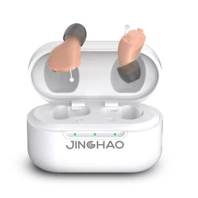 Rechargeable Hearing Aids Mini Hearing Amplifier L+R With Charger Case US • $51.29