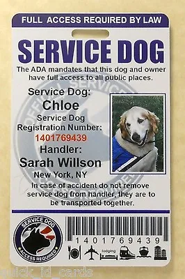 $19.95 • Buy  Service Dog  Id Card For Service Animal Professional Ada Rated 0